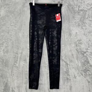 Spanx Leggings Womens Medium Petite Camo Faux Leather High Rise Pants